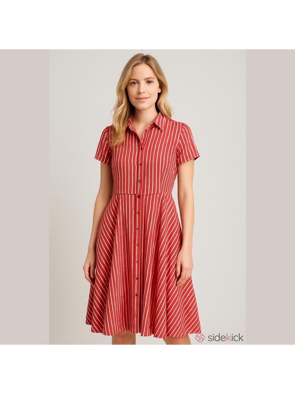 J Peterman Company Striped Dress with Pockets cruise vacation beach holiday
